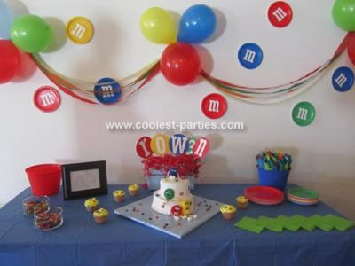 M&M pinata, m&m number 2 , m&m's birthday party, m&m's party decoration